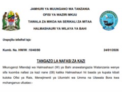 Nafasi za Kazi Wilaya ya Bahi 2026