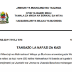 Nafasi za Kazi Wilaya ya Buchosa 15,01,2026