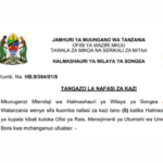 Nafasi za Kazi Wilaya ya Songea 2026