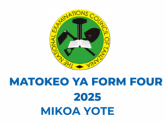 Matokeo Form four 2025 NECTA Shule Zote PDF