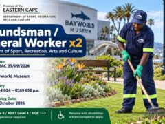 Department of Sport, Recreation, Arts and Culture Groundsman Vacancies x2: Grade 8 Applicants Can Apply Without Experience
